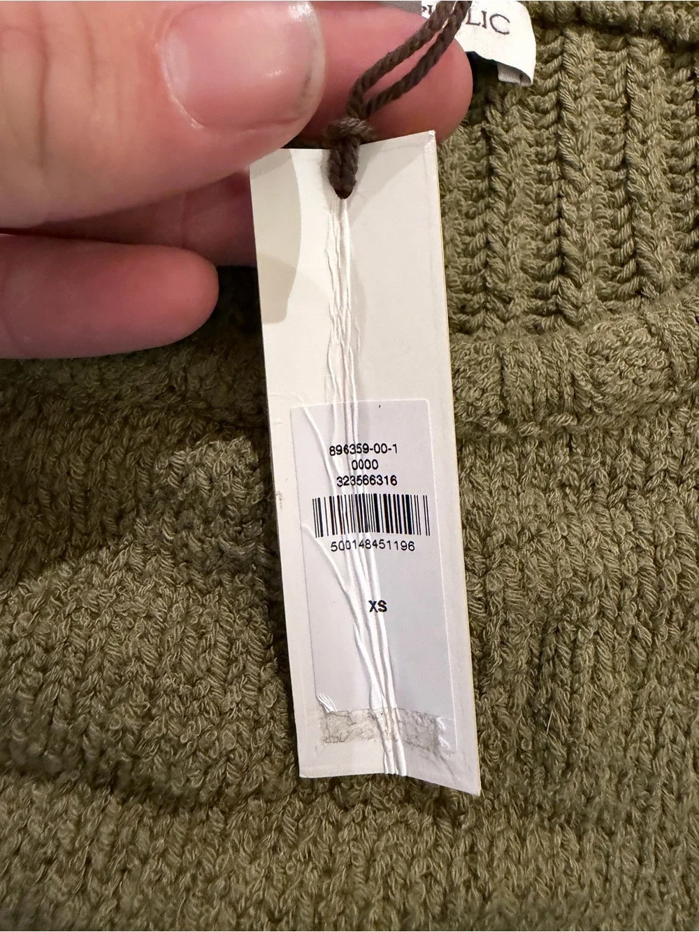 Banana Republic Men's Knit Vest Brand New Olive Size XS